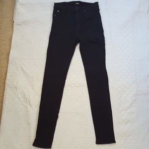 Hudson High Rise Black Skinny Jeans